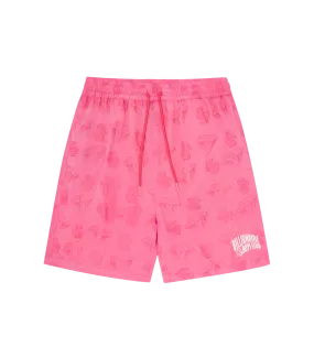 DIAMOND AND DOLLARS WATER-REACTIVE SWIMSHORTS- - PINK