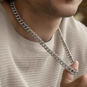 Diamond Cuban Link Chain White Gold 10mm