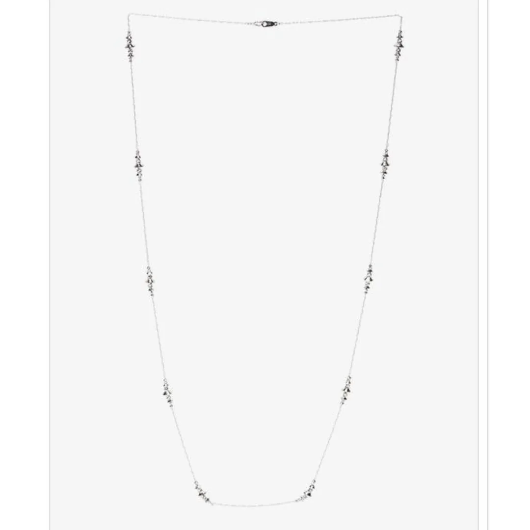 Diamond Cut White Gold Necklace