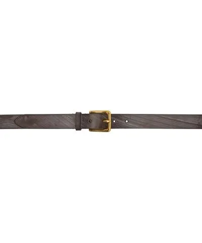 Drake's Brown Unlined Bridle Leather Belt