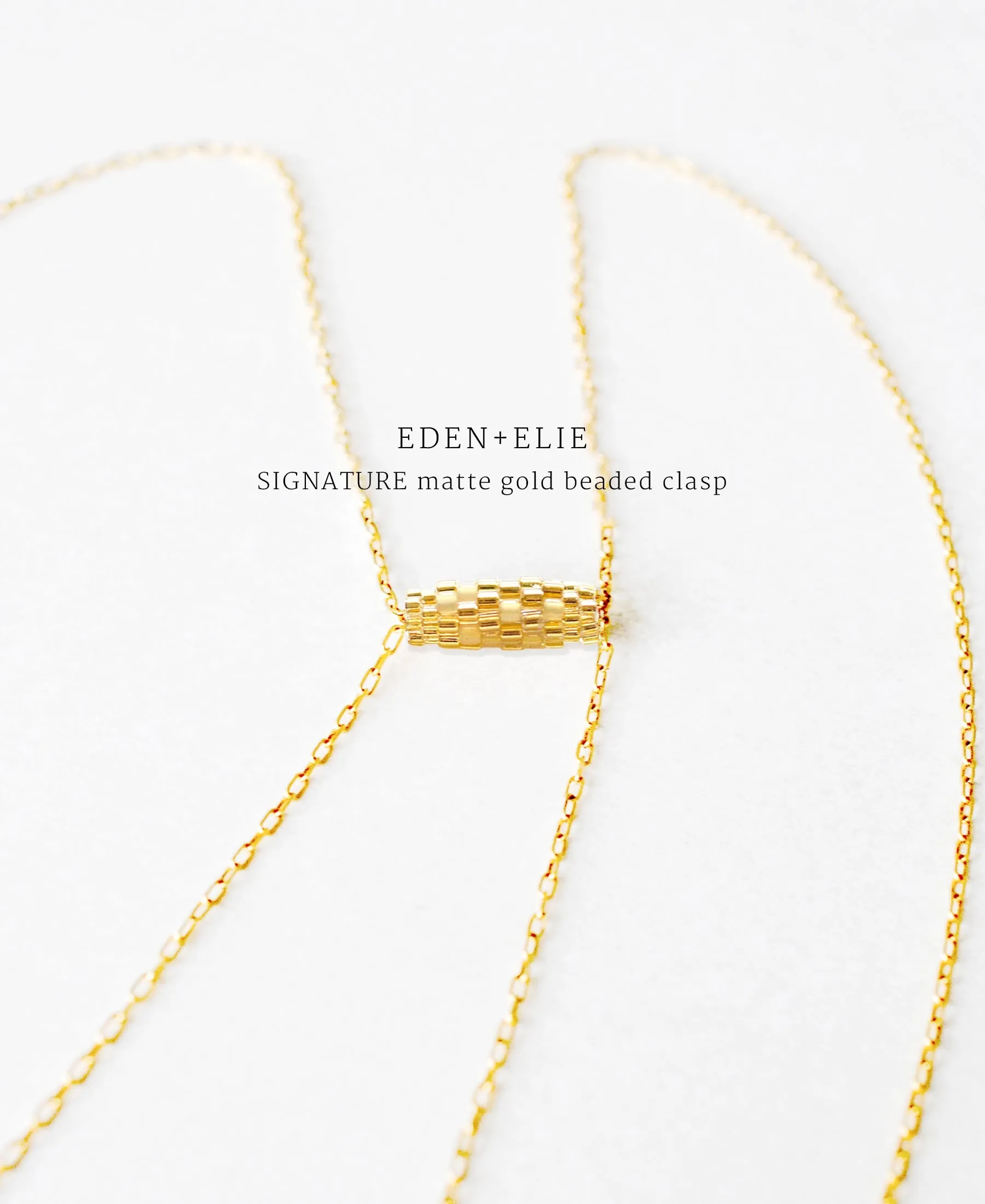 EDEN + ELIE Everyday adjustable length necklace - serenity blue