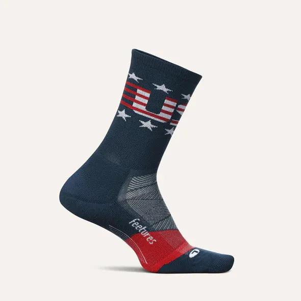  Elite Light Cushion Mini Crew Sock in USA Navy  