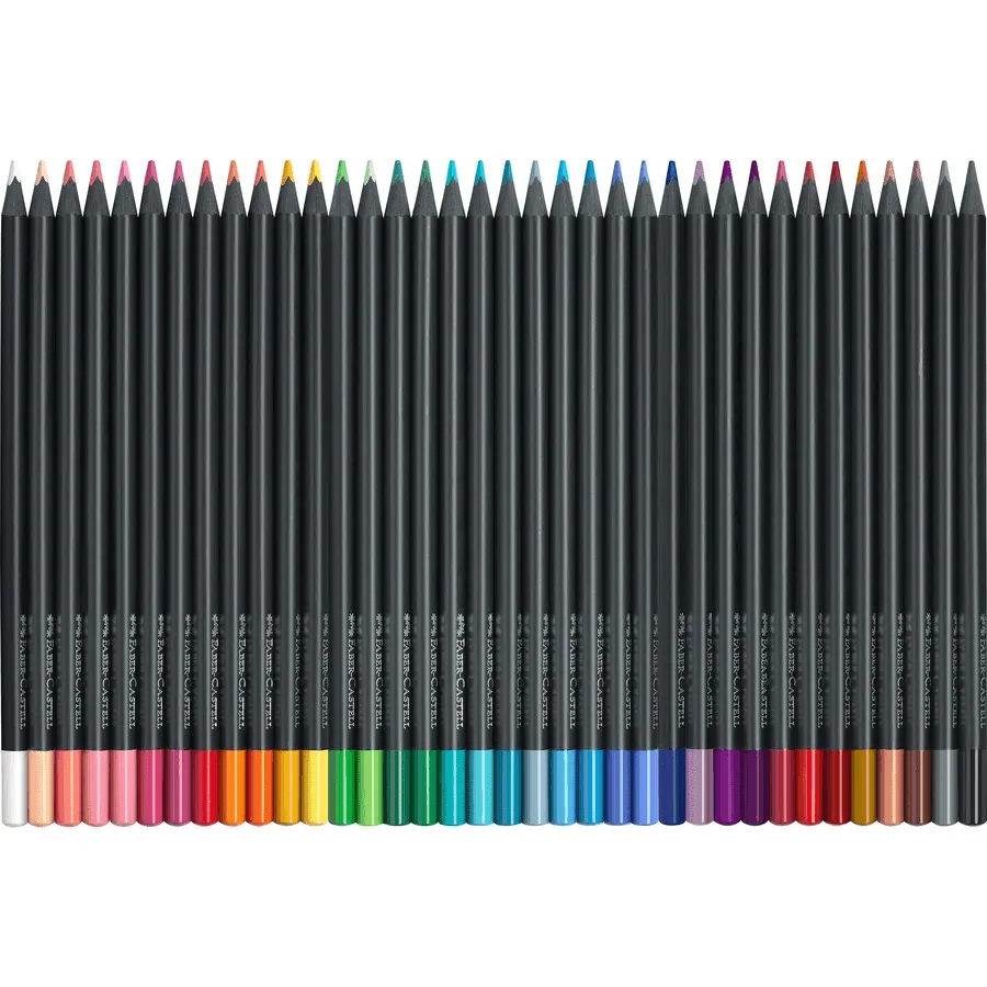 Faber-Castell Black Edition Colour Pencils Tin 36 Pack Set