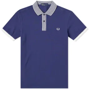 Fred Perry Stripe Collar Pique PoloRich Navy