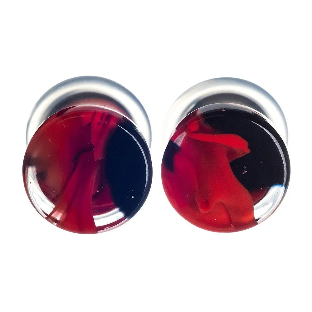 Glass Power Plugs - Red Black