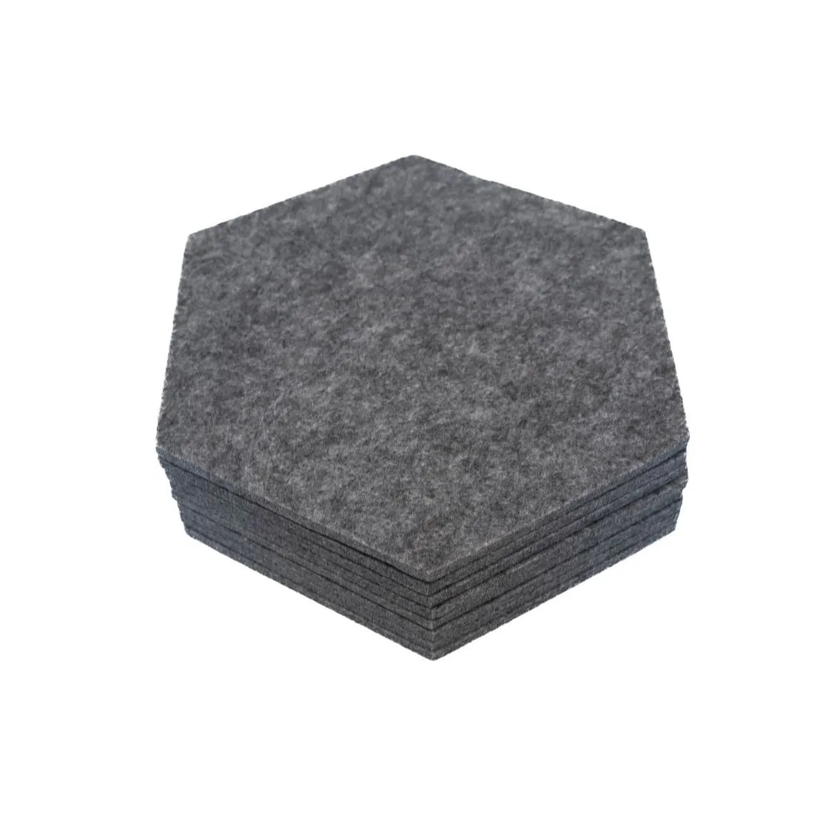 Golf Simulator Hexagon Acoustic Wall Tiles,  Sound Dampening Panels , Grey, Pack Of 6 wall tiles