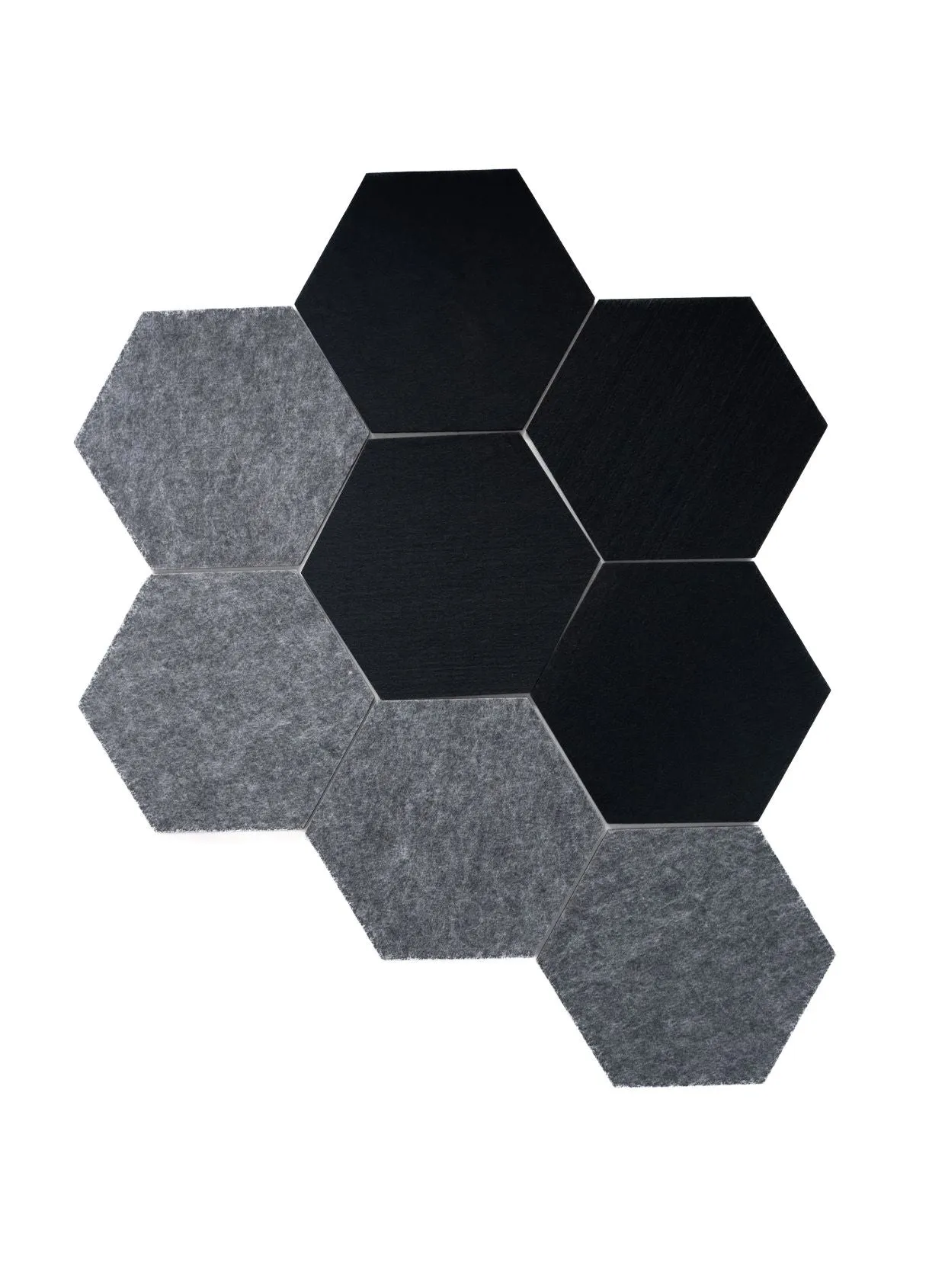 Golf Simulator Hexagon Acoustic Wall Tiles,  Sound Dampening Panels , Grey, Pack Of 6 wall tiles