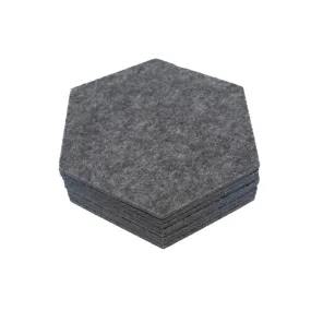 Golf Simulator Hexagon Acoustic Wall Tiles,  Sound Dampening Panels , Grey, Pack Of 6 wall tiles