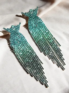 Green Ombre Danglers