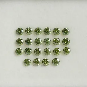 Green Round Cut Lab Grown Diamond