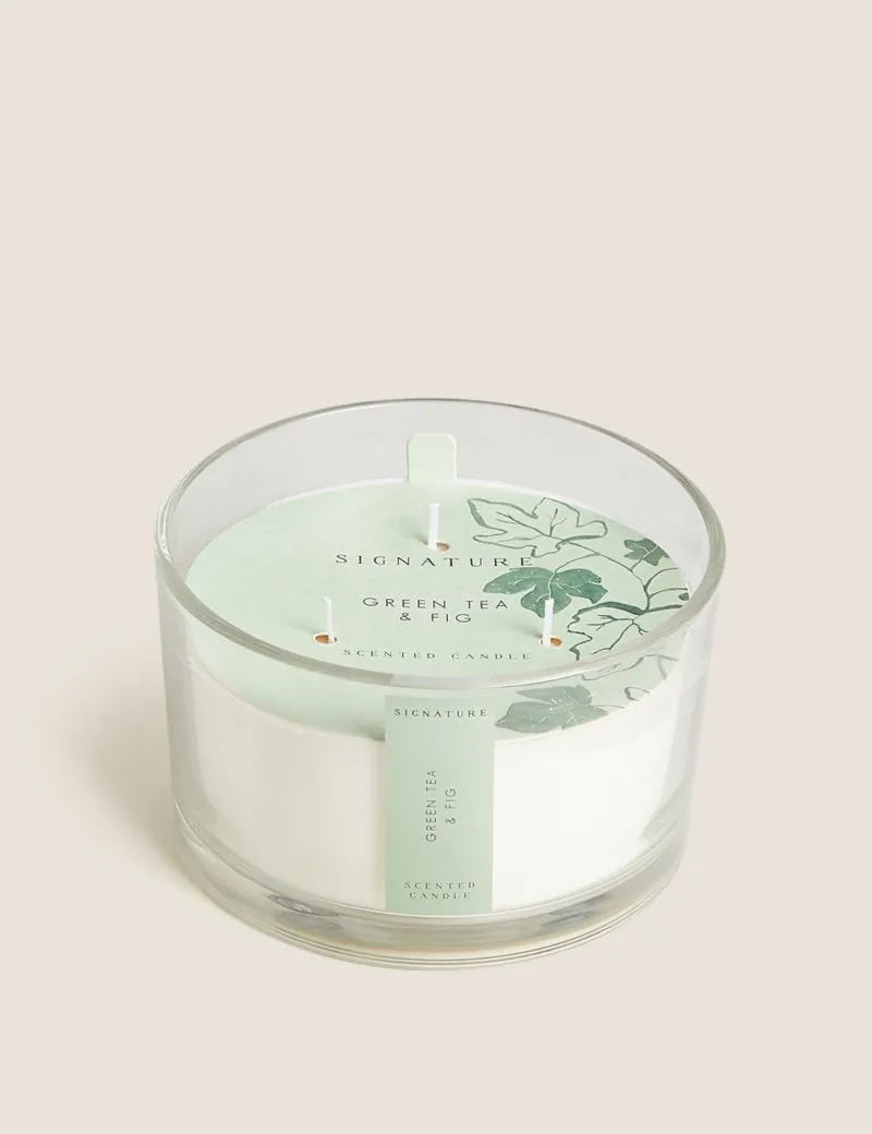 Green Tea & Fig 3 Wick Candle