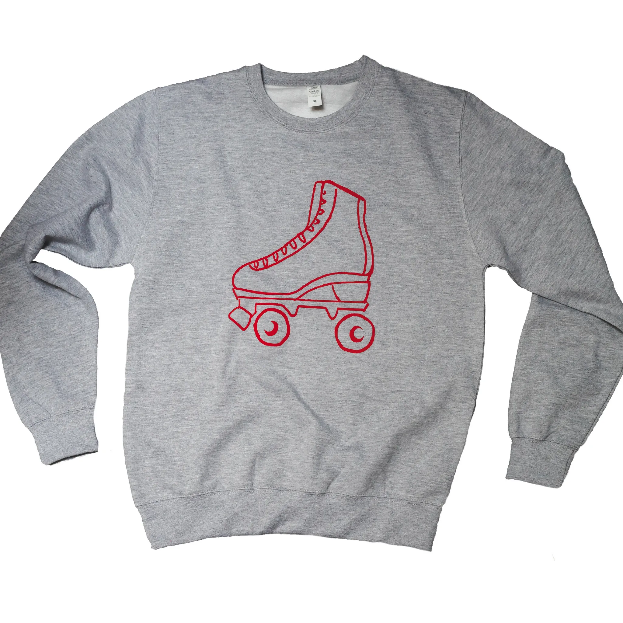 Grey Retro Rollerboot Sweatshirt