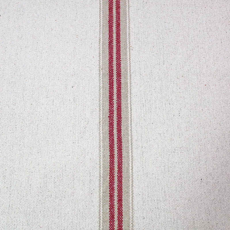 Heavy Weight Cotton - Ticking Stripe - Red