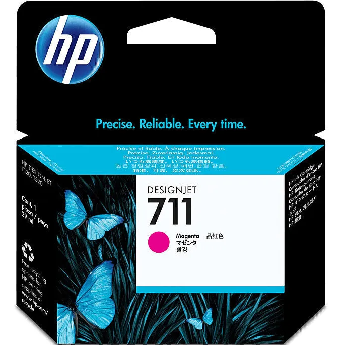 HP 711 Ink Cartridge Set Black/Cyan/Magenta/Yellow DesignJet T120/T520