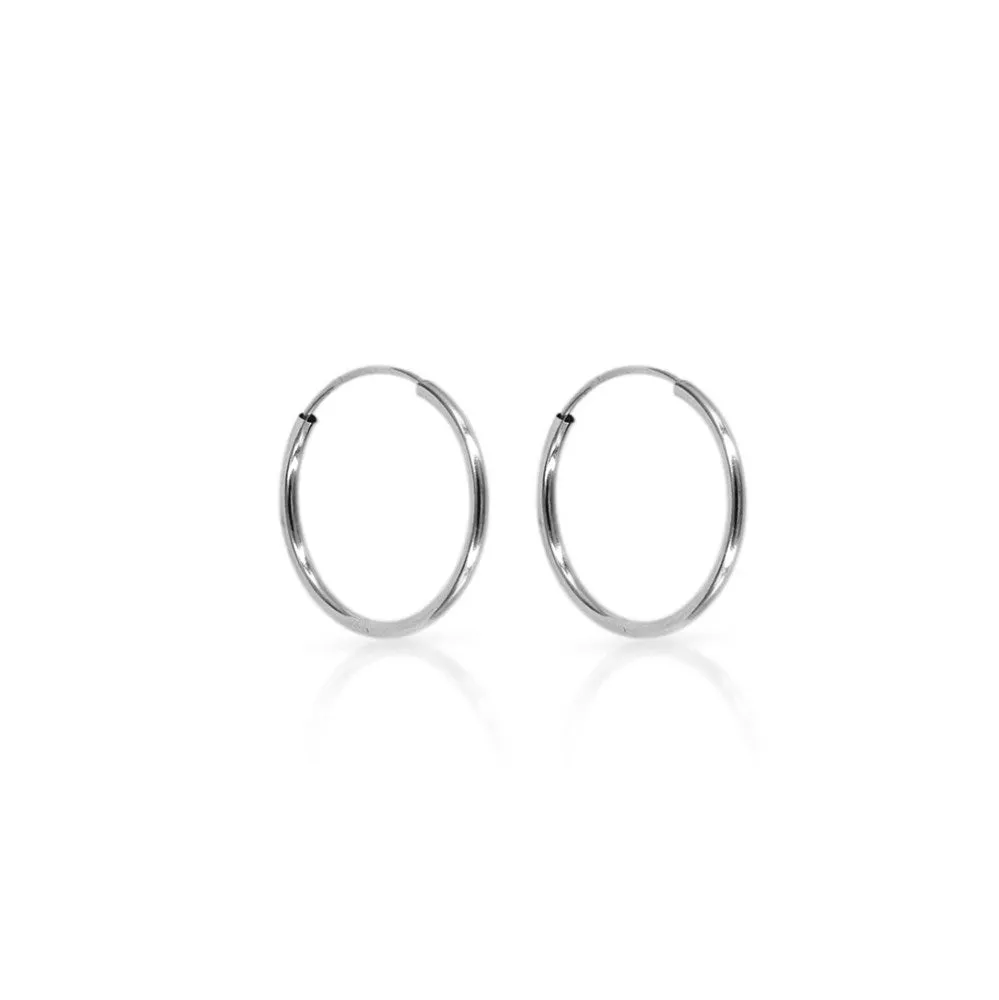 Infinity Hoops 10mm 14K White