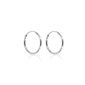 Infinity Hoops 10mm 14K White