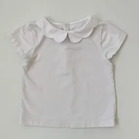 Jacadi White Top With Scallop Collar: 24 Months