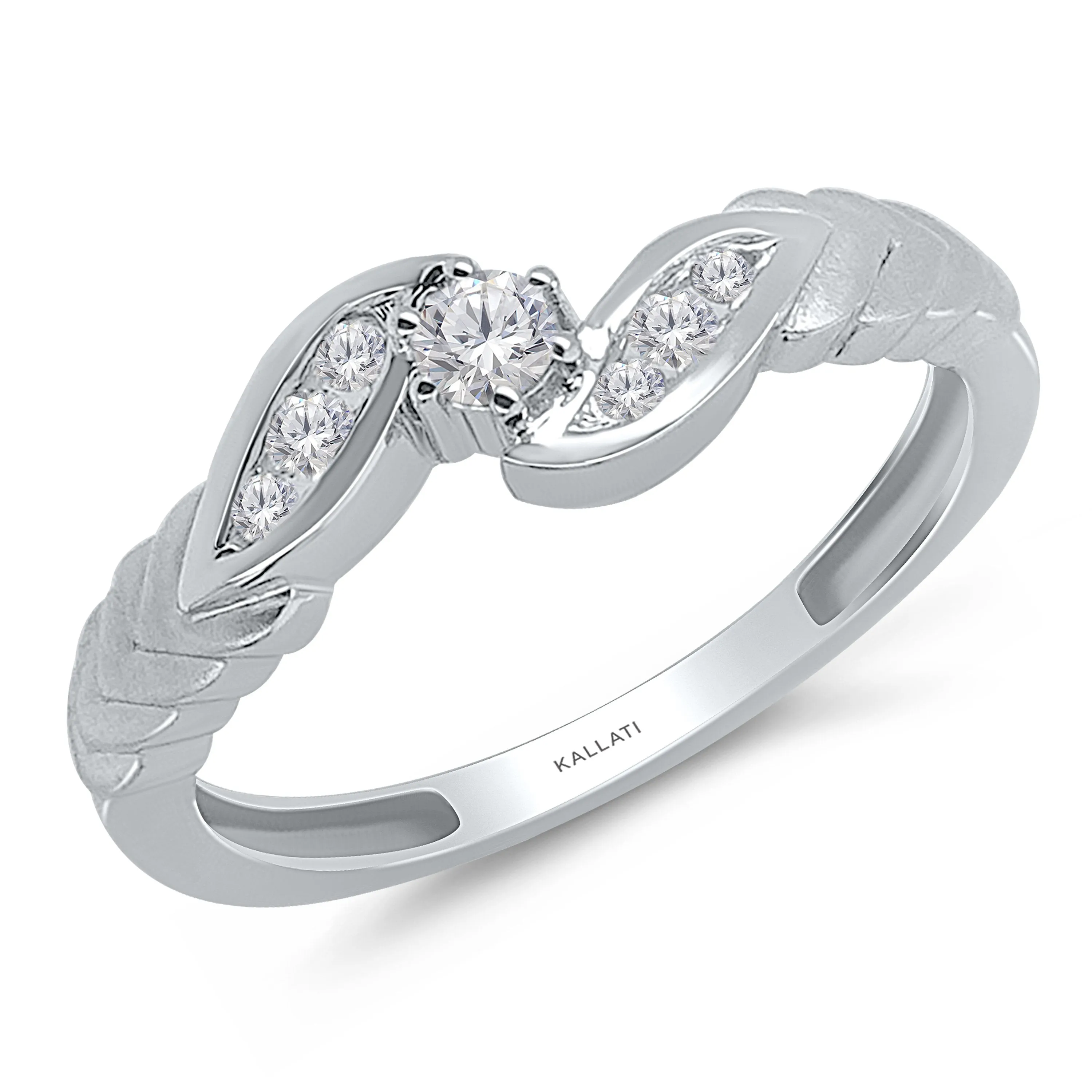 Kallati Eternal Diamond Ring in 14K White Gold