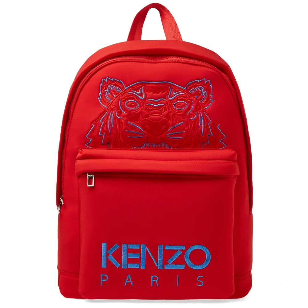 Kenzo Neoprene Tiger BackpackMedium Red