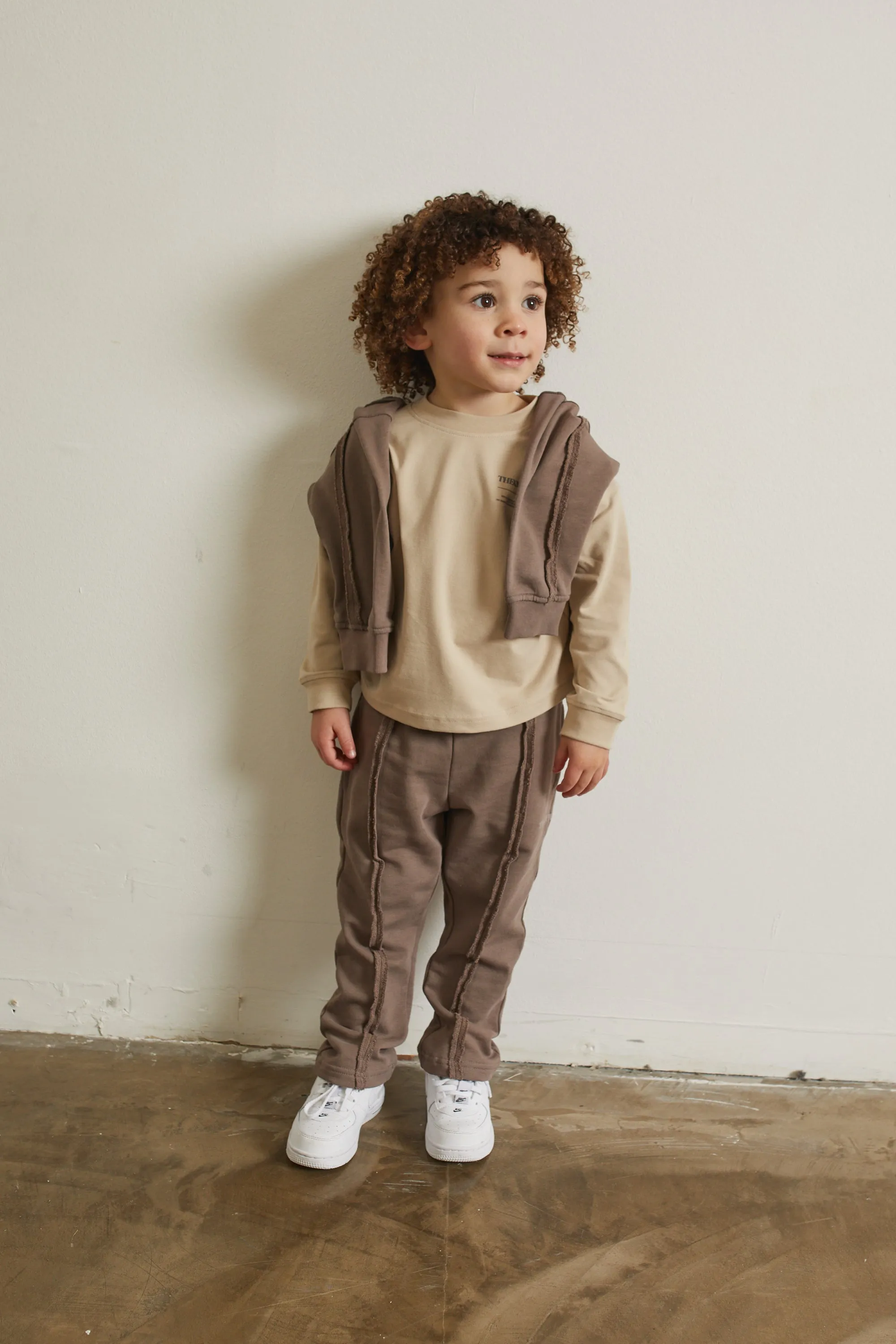 KIDS RAW SEAM MEMBERS ONLY JOGGERS - BROWN