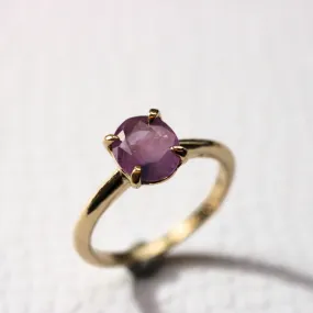 Kitsune - Unicorn Pink Sapphire - Yellow Gold - Ready to Ship