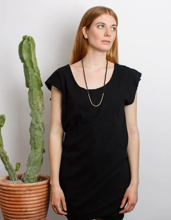 Krysos + Chandi Black Bead Necklace