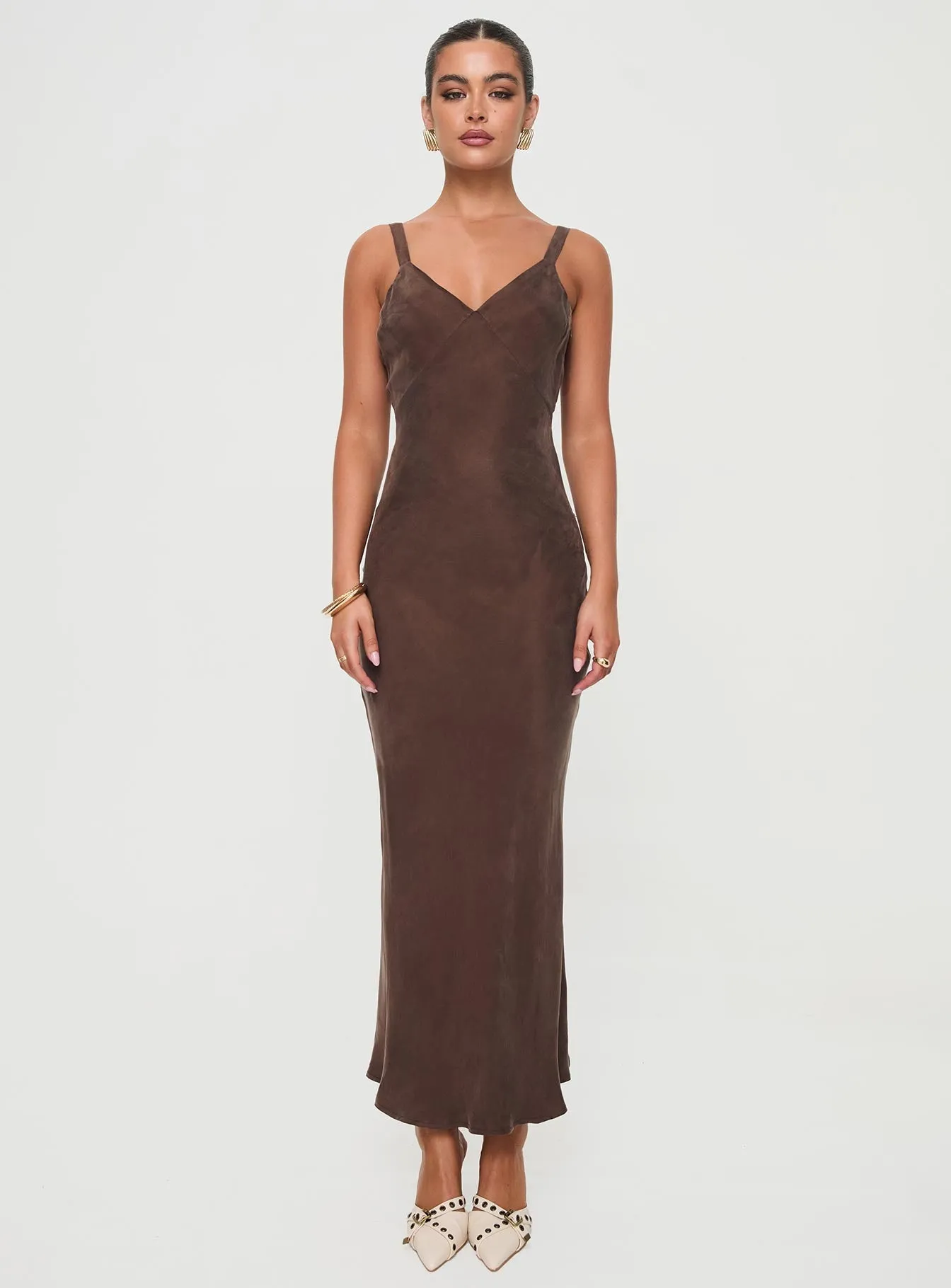 Laurette Maxi Dress Brown