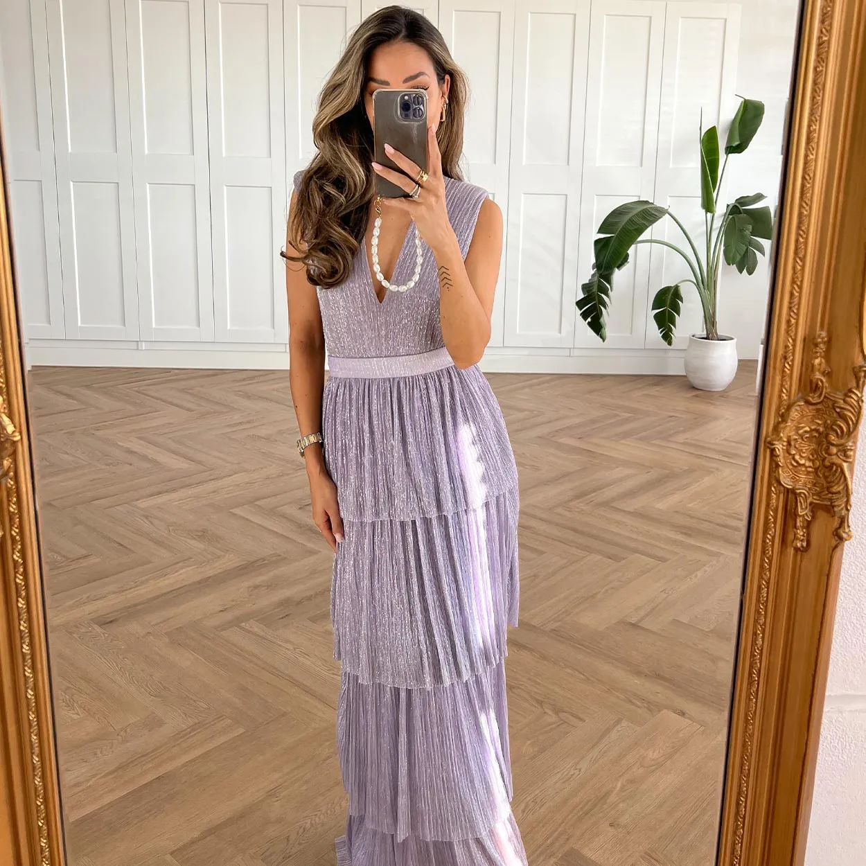 Lila Lange Maxi - Jurk