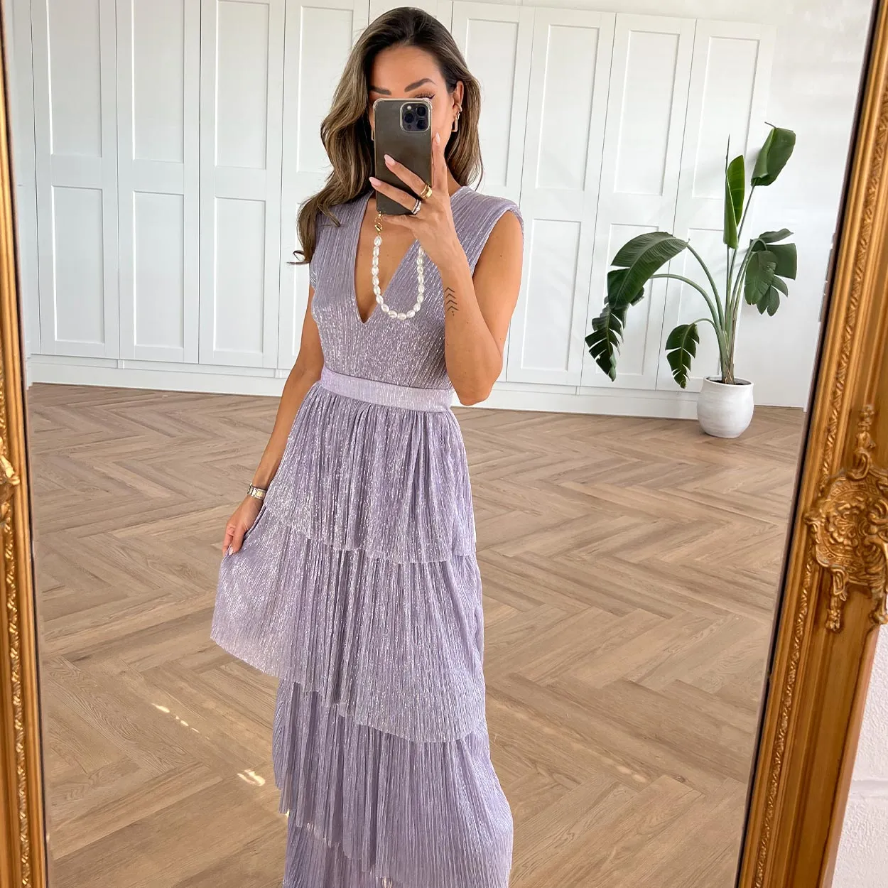 Lila Lange Maxi - Jurk