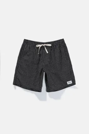 Linen Check Jam Black