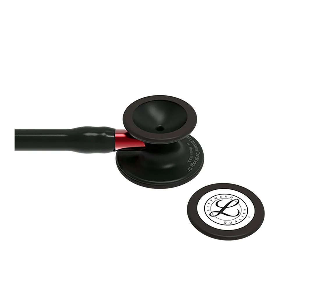 Littmann Cardiology IV Diagnostic Stethoscope Red Pop in Black