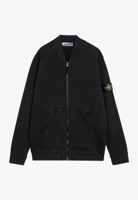 Logo Patch Zip-Up Bomber Jacket