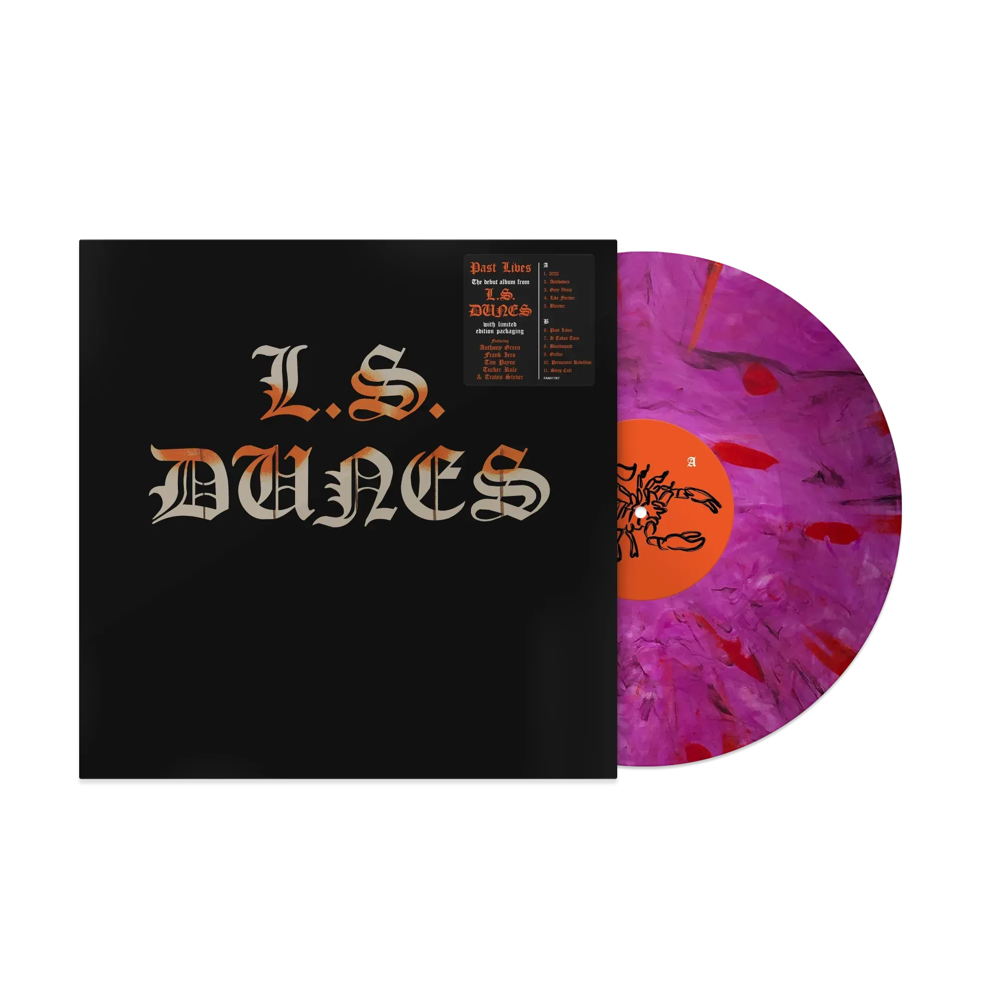 L.S. DUNES ‘PAST LIVES’ LP (Limited Edition – Only 500 Made, Purple & Black Swirl Vinyl)