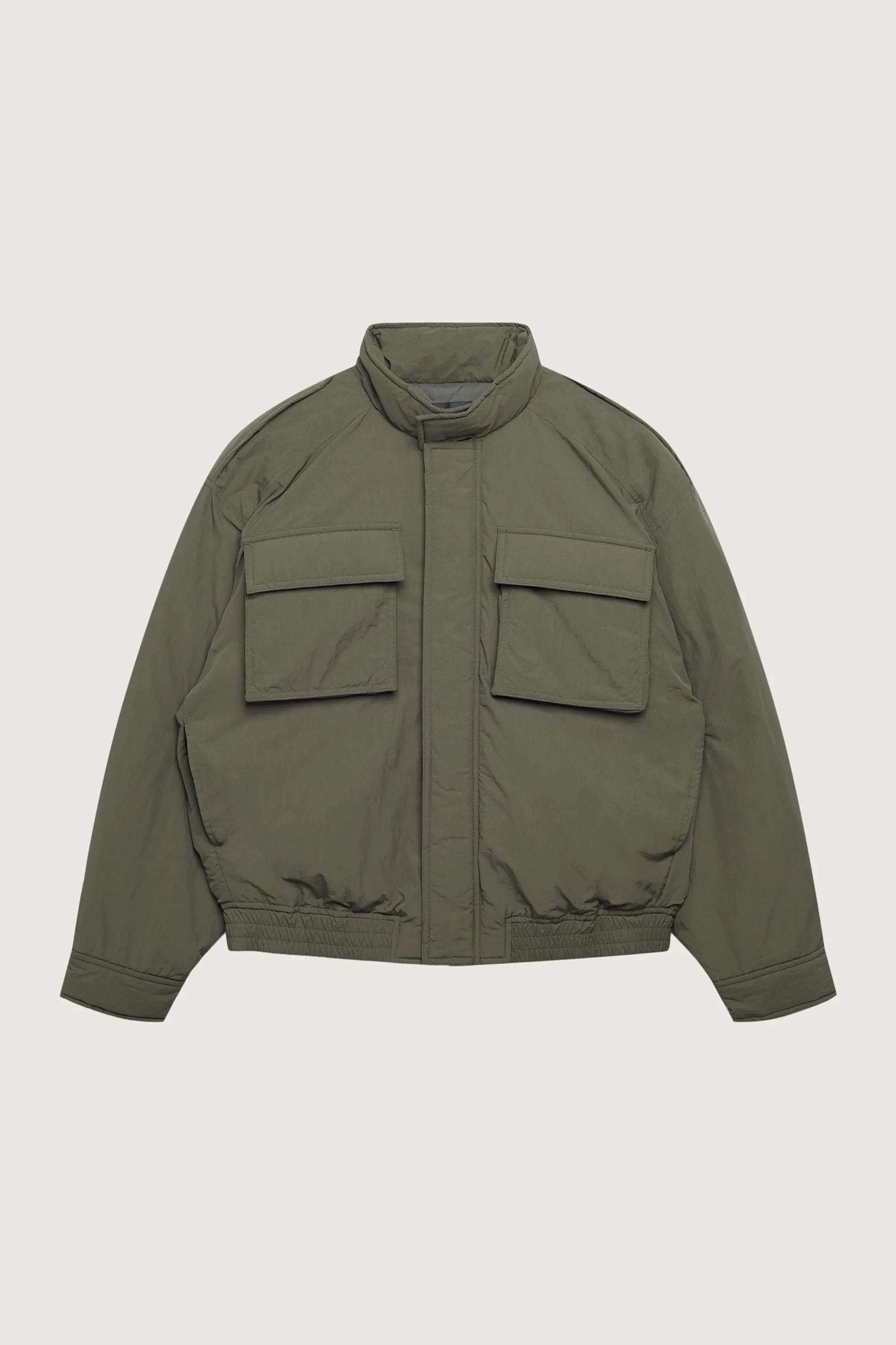 LS OVERSIZED NYLON BOMBER JACKET| OAK + FORT