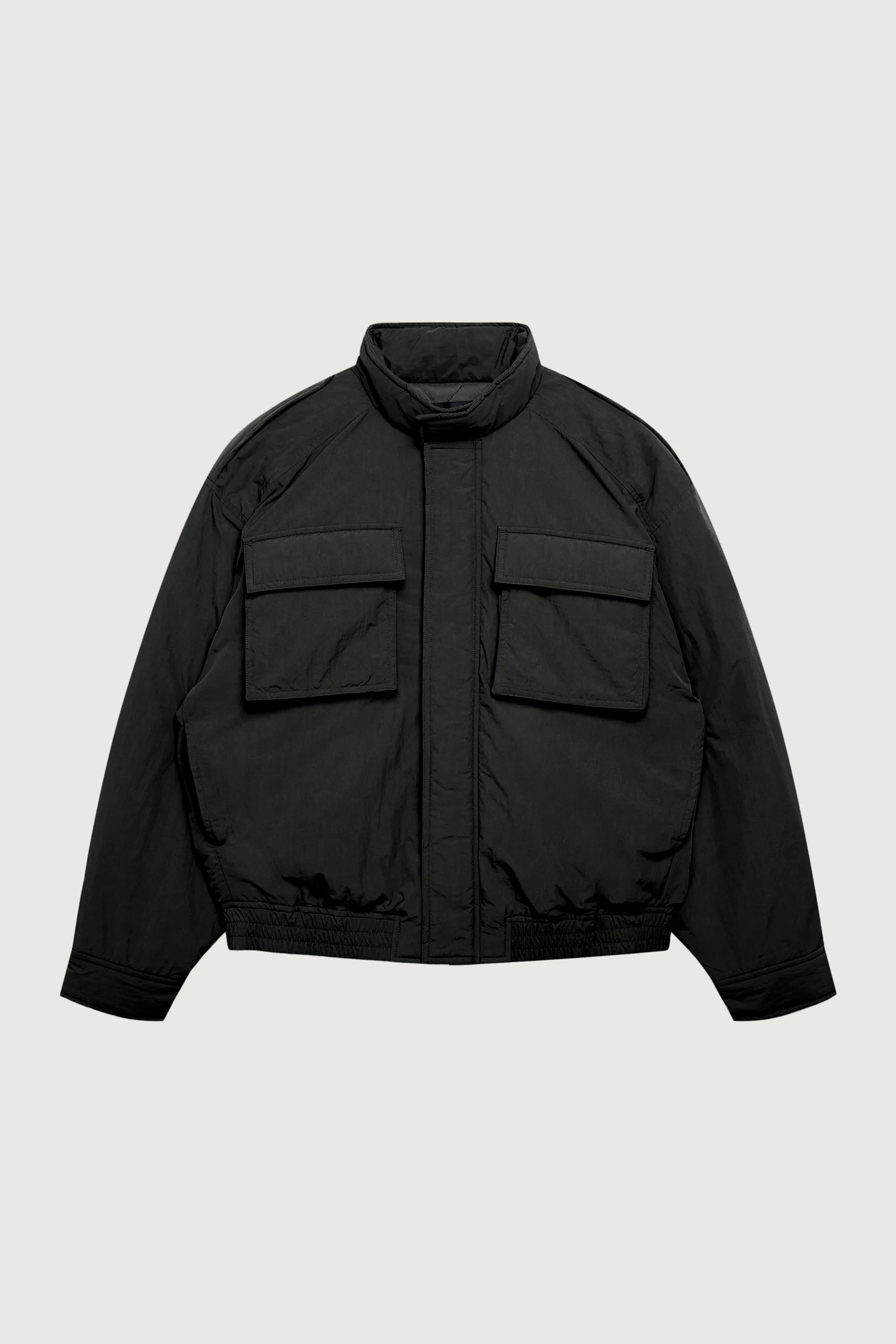 LS OVERSIZED NYLON BOMBER JACKET| OAK + FORT