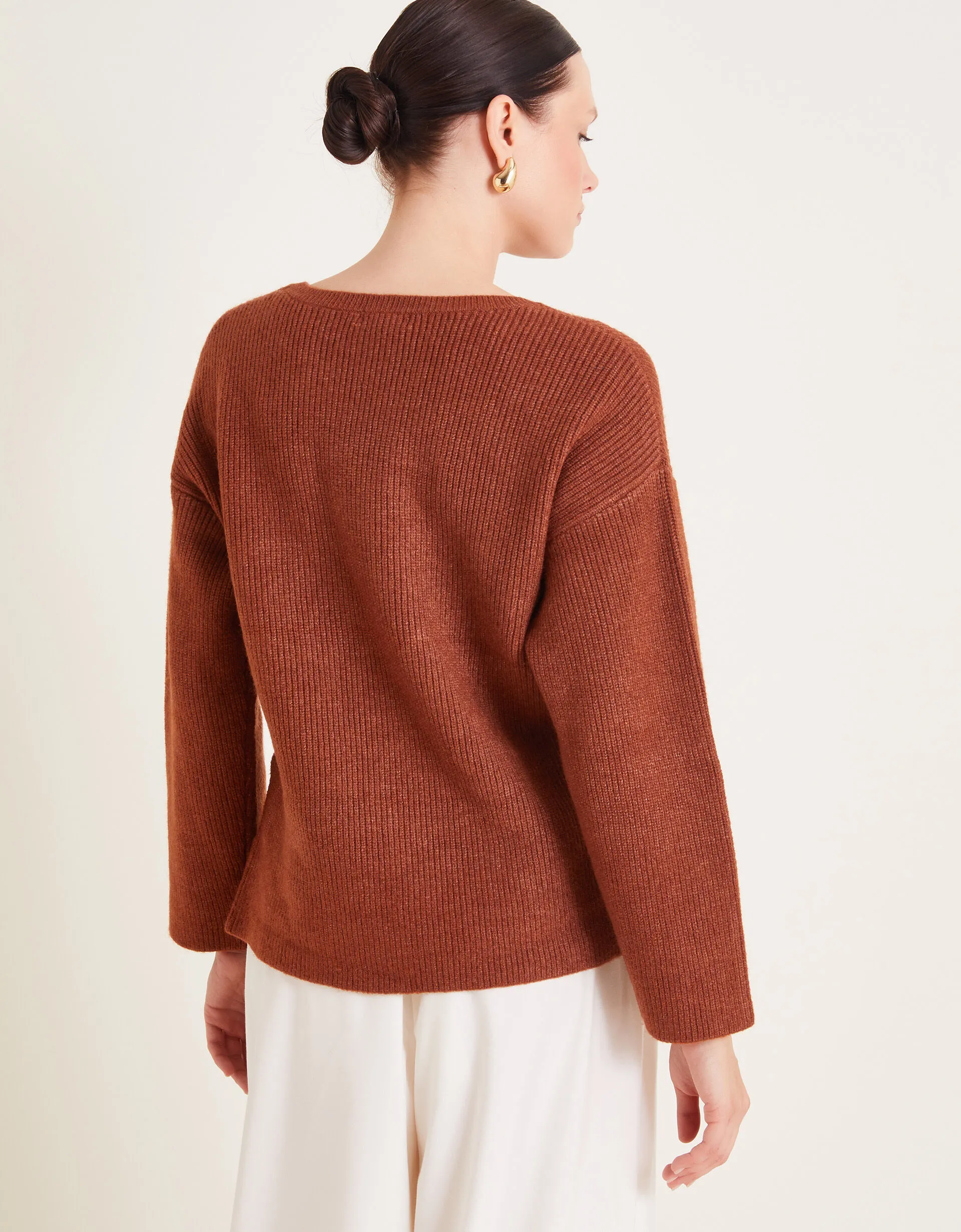 Luci Longline Jumper Brown