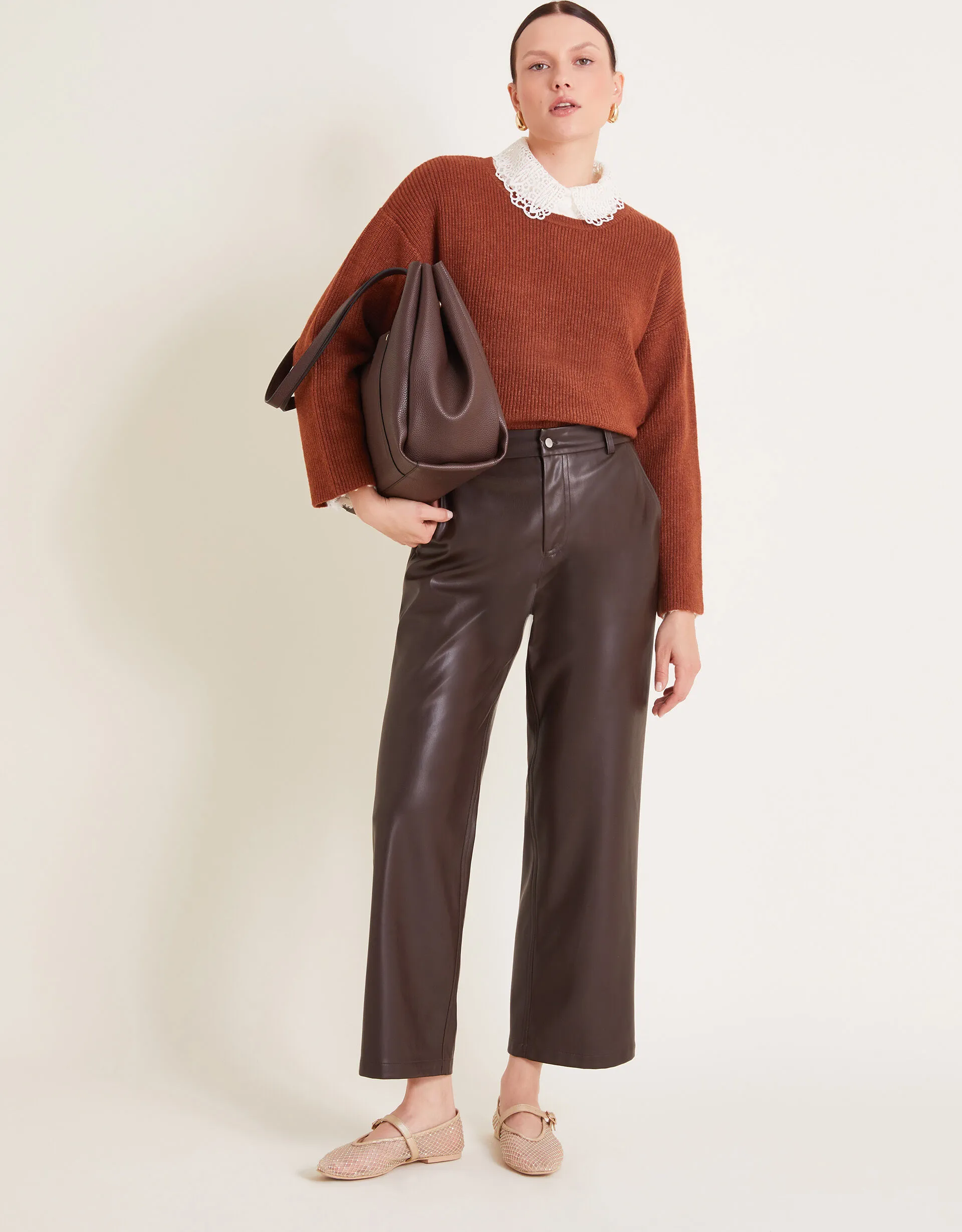 Luci Longline Jumper Brown