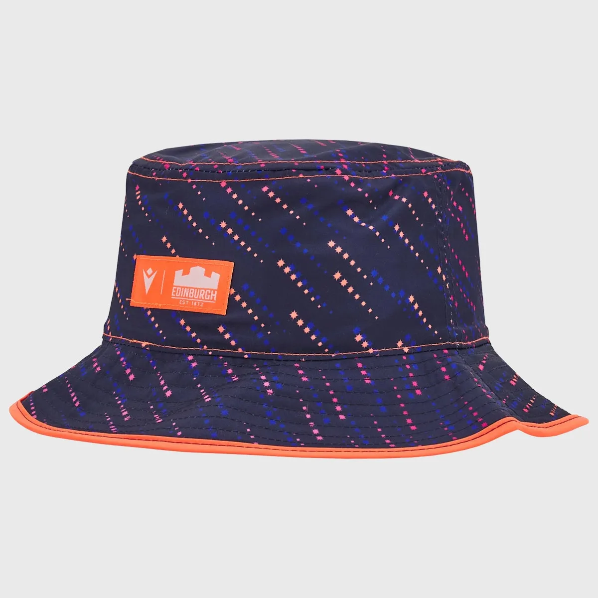 Macron Edinburgh Rugby Reversible Bucket Hat Navy/Coral Pink