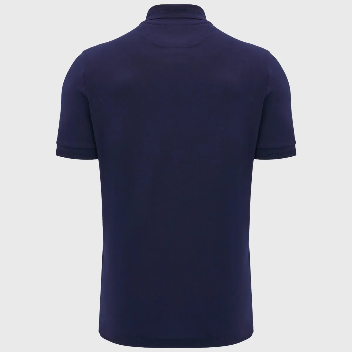 Macron Scotland Rugby Athleisure Cotton Polo Shirt Navy