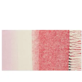 Maison Kitsuné Gradient Fringed ScarfPink Red Stripes