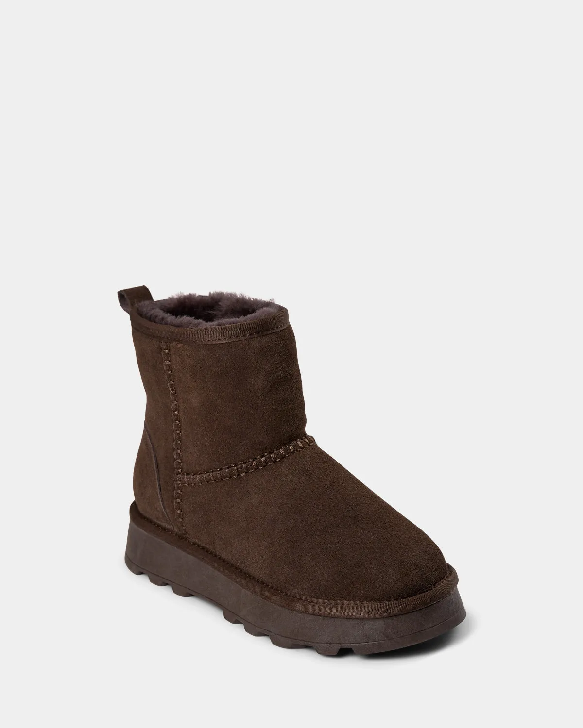 MARIESW TEDDY BOOT - Dark brown