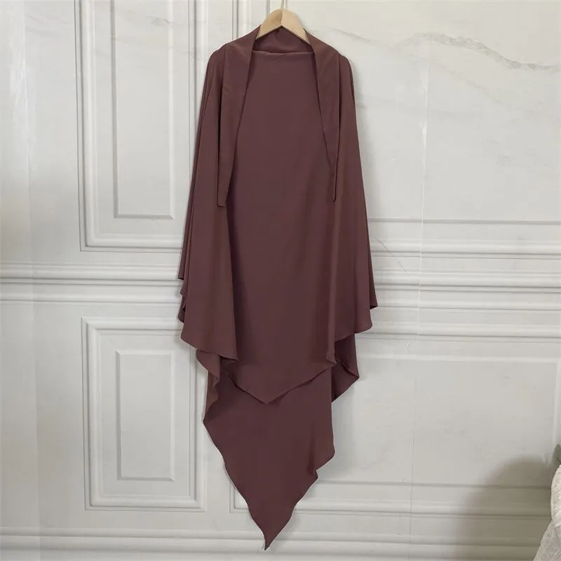 Mastourah Coffee Pink khimar