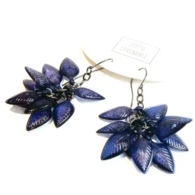 Montana Blue Leaf Cluster Drop Earrings