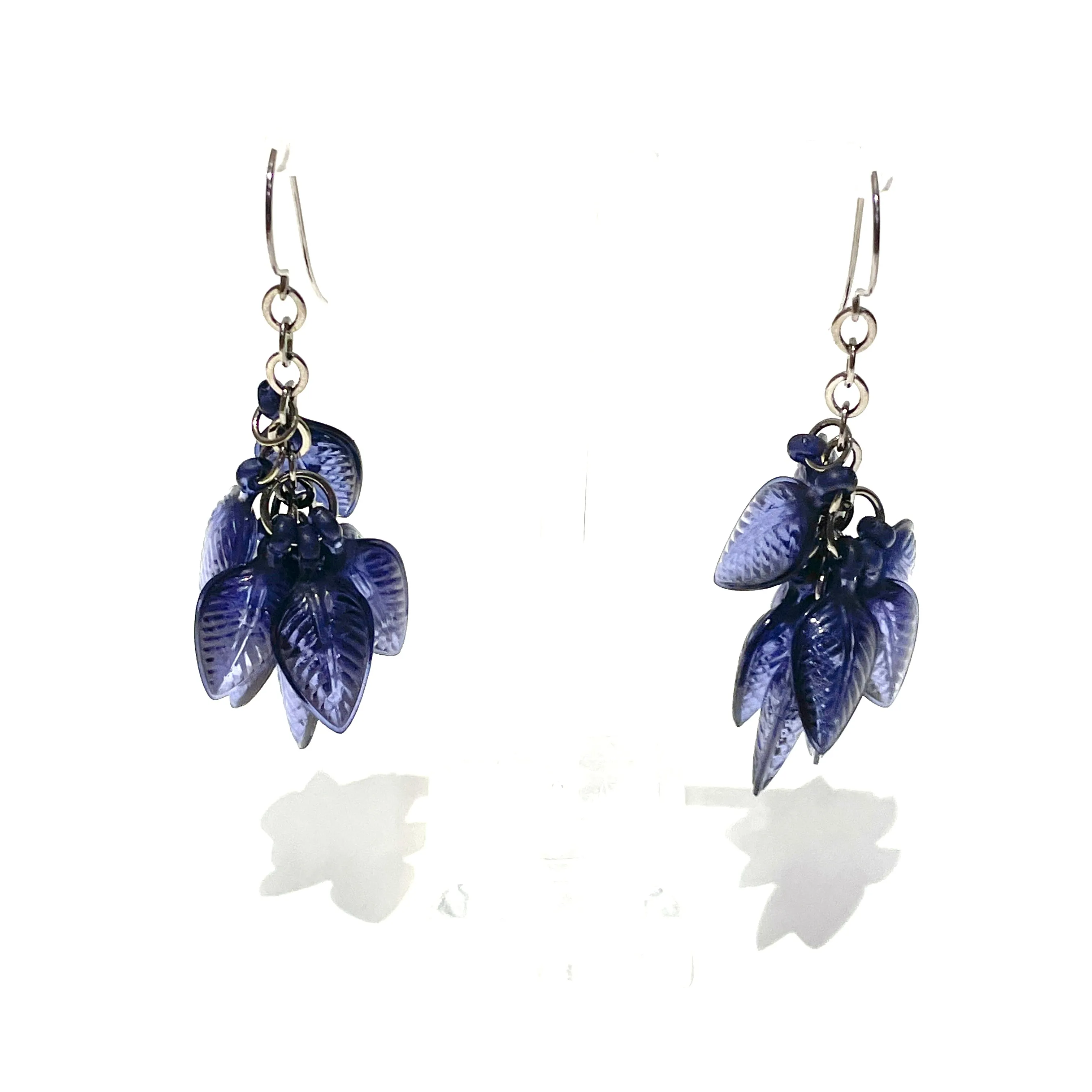 Montana Blue Leaf Cluster Drop Earrings