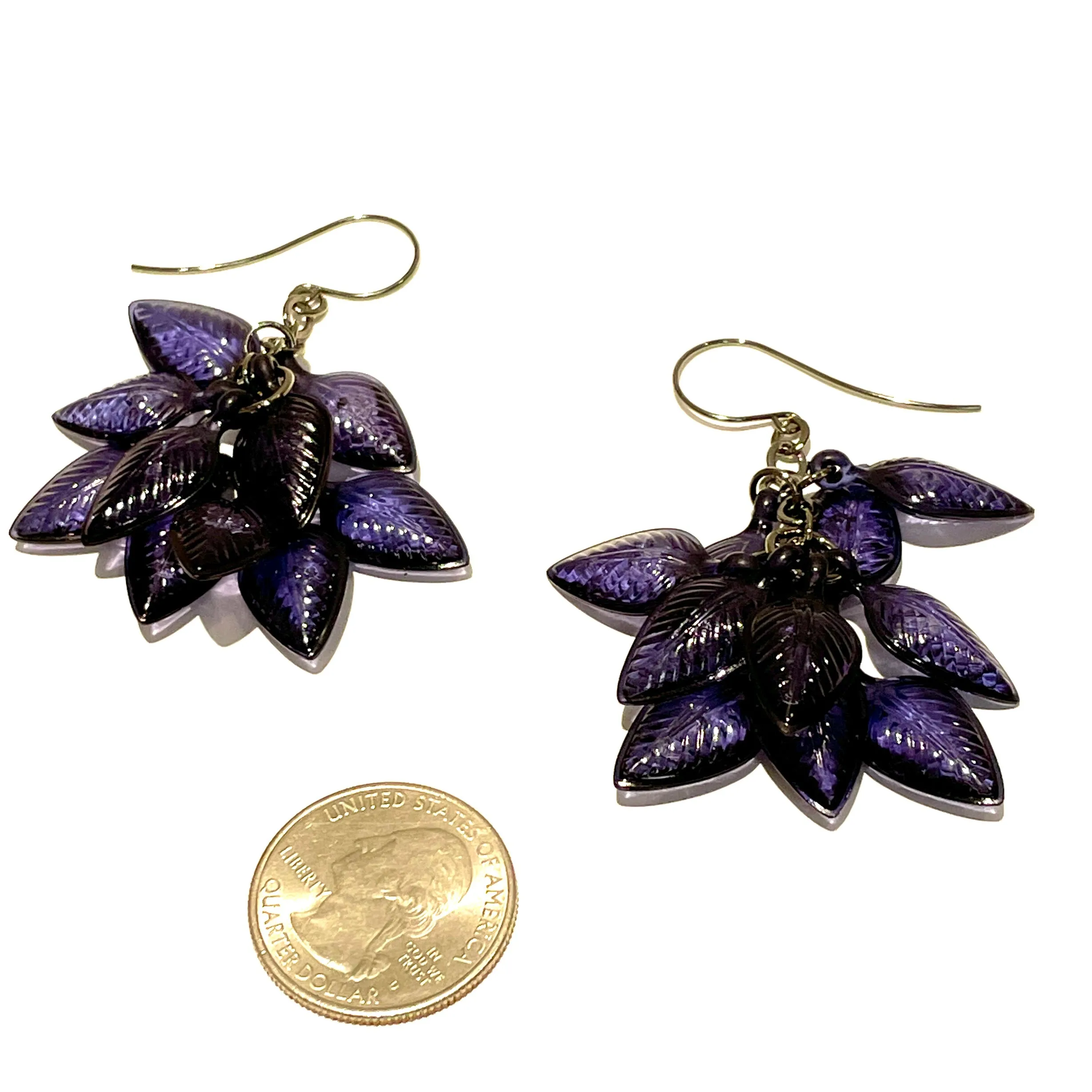 Montana Blue Leaf Cluster Drop Earrings