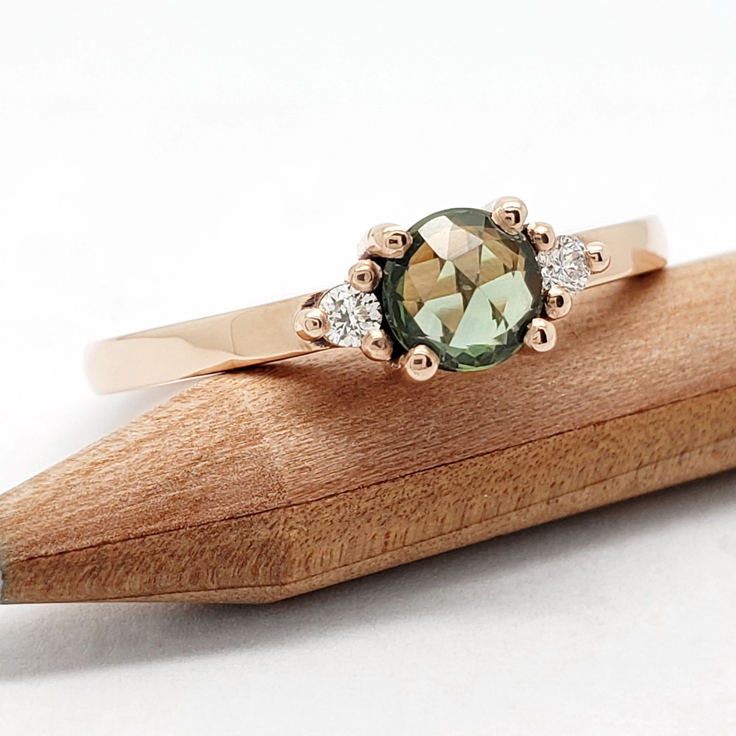 Moraine Rose | Rose Cut Green Sapphire