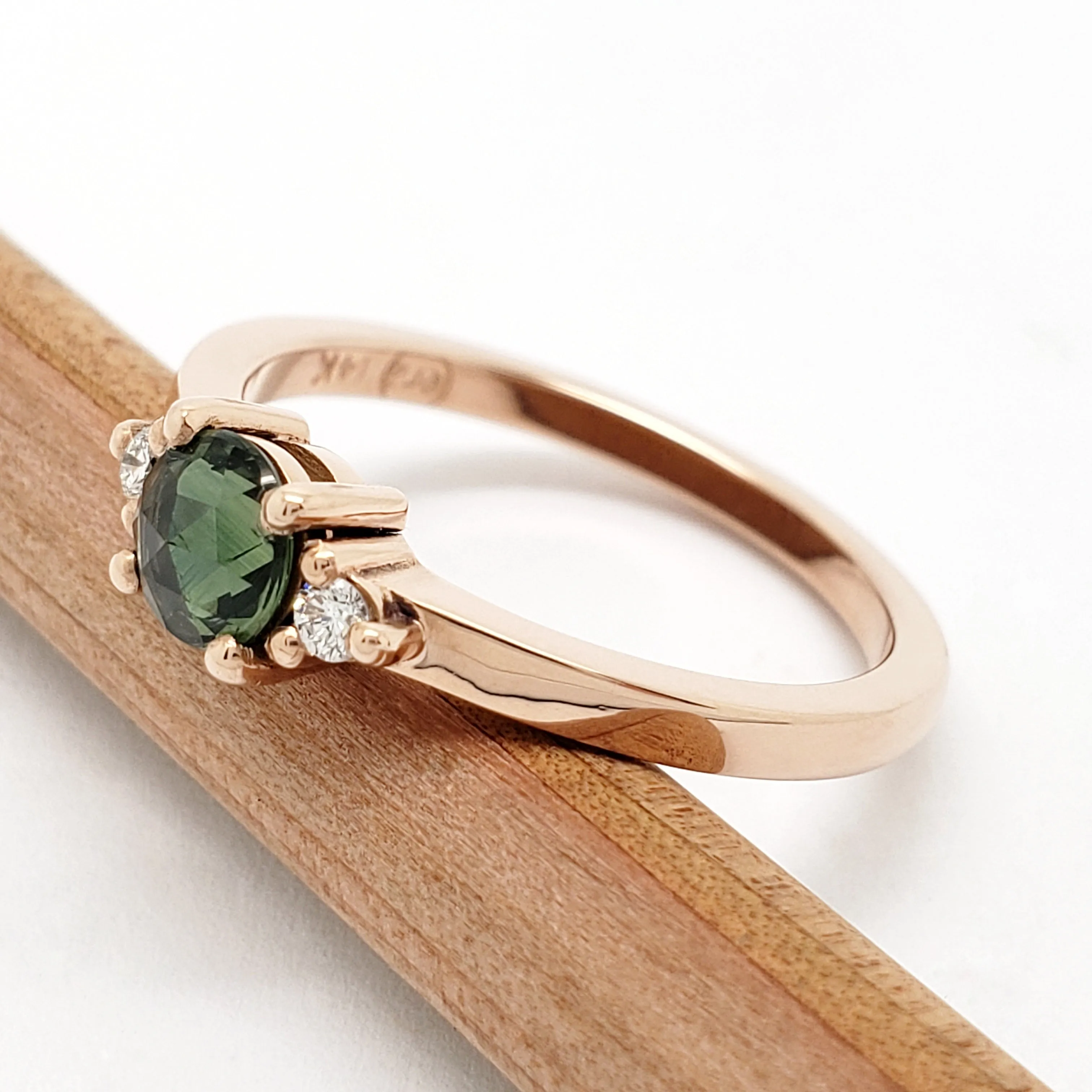 Moraine Rose | Rose Cut Green Sapphire