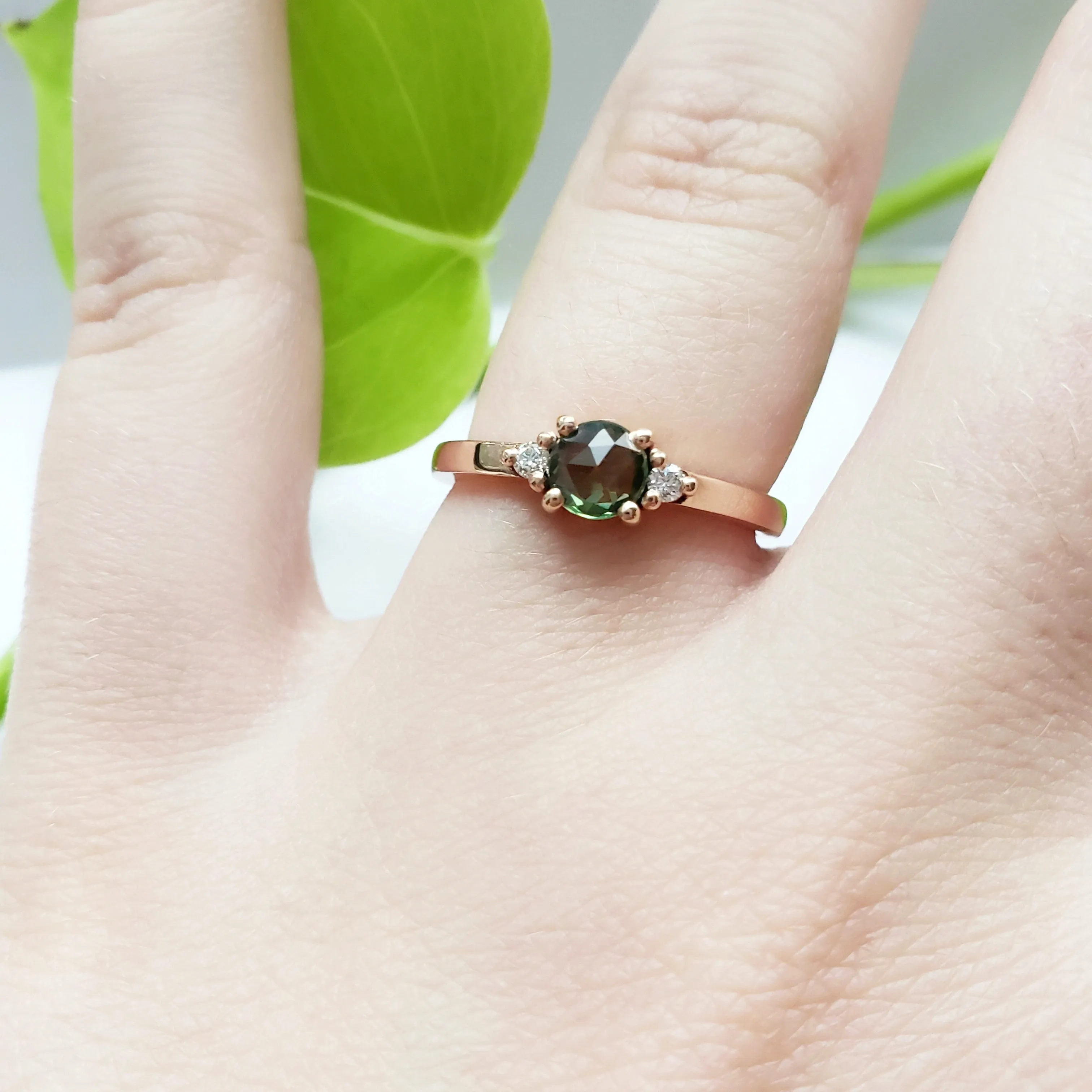 Moraine Rose | Rose Cut Green Sapphire