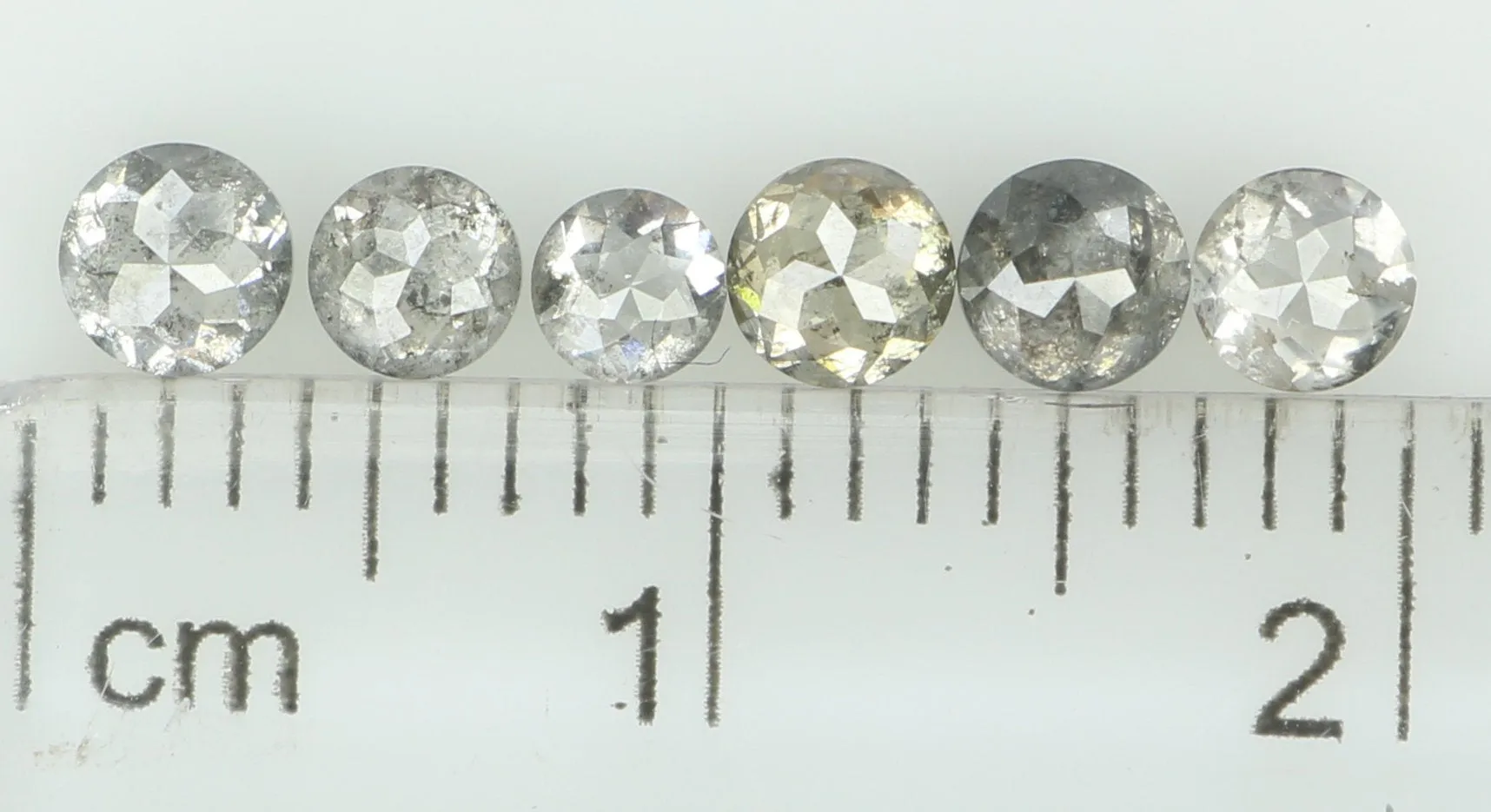 Natural Loose Diamond Round Rose Cut Grey Color I3 Clarity 6 Pcs 1.05 Ct KDL6324