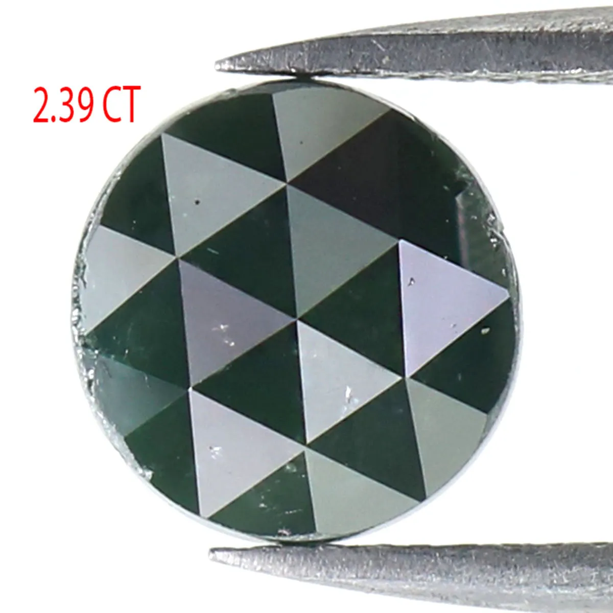 Natural Loose Rose Cut Green Color Diamond 2.39 CT 8.25 MM Round Rose Cut Shape Diamond L5770